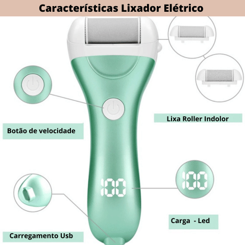 Lixa Elétrica para os Pés Profissional