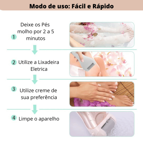 Lixa Elétrica para os Pés Profissional