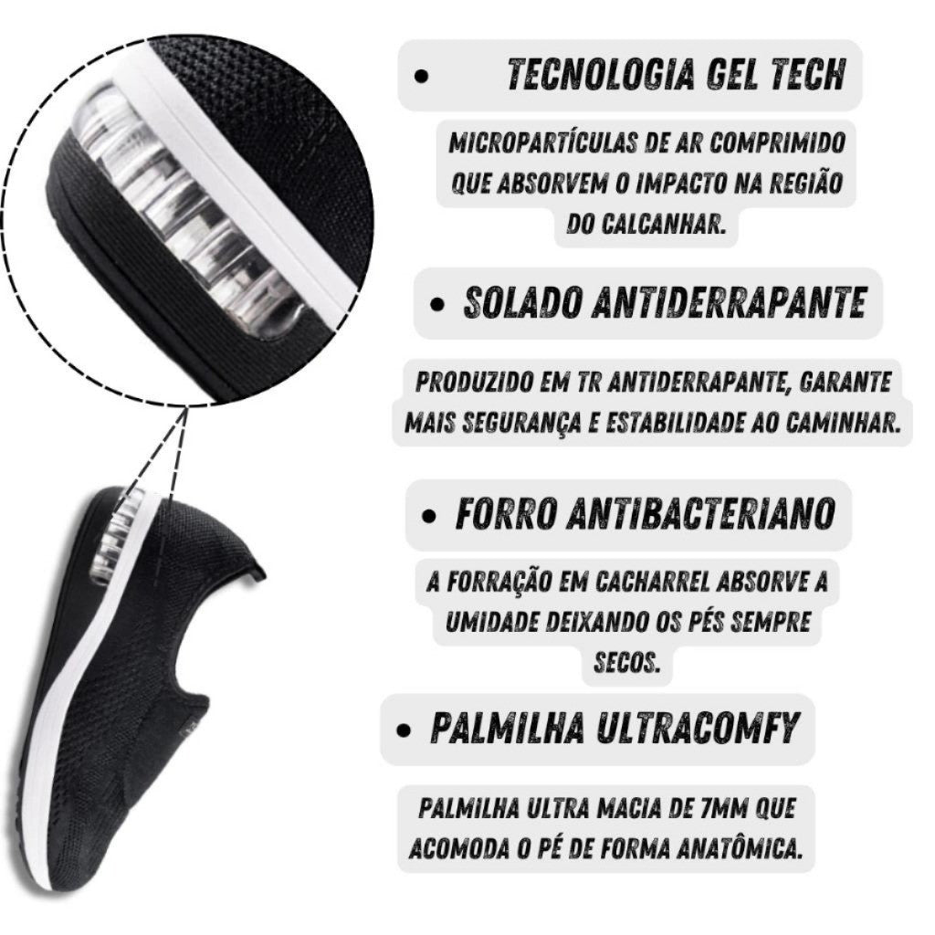 Tênis ortopédico feminino Modare UltraConforto