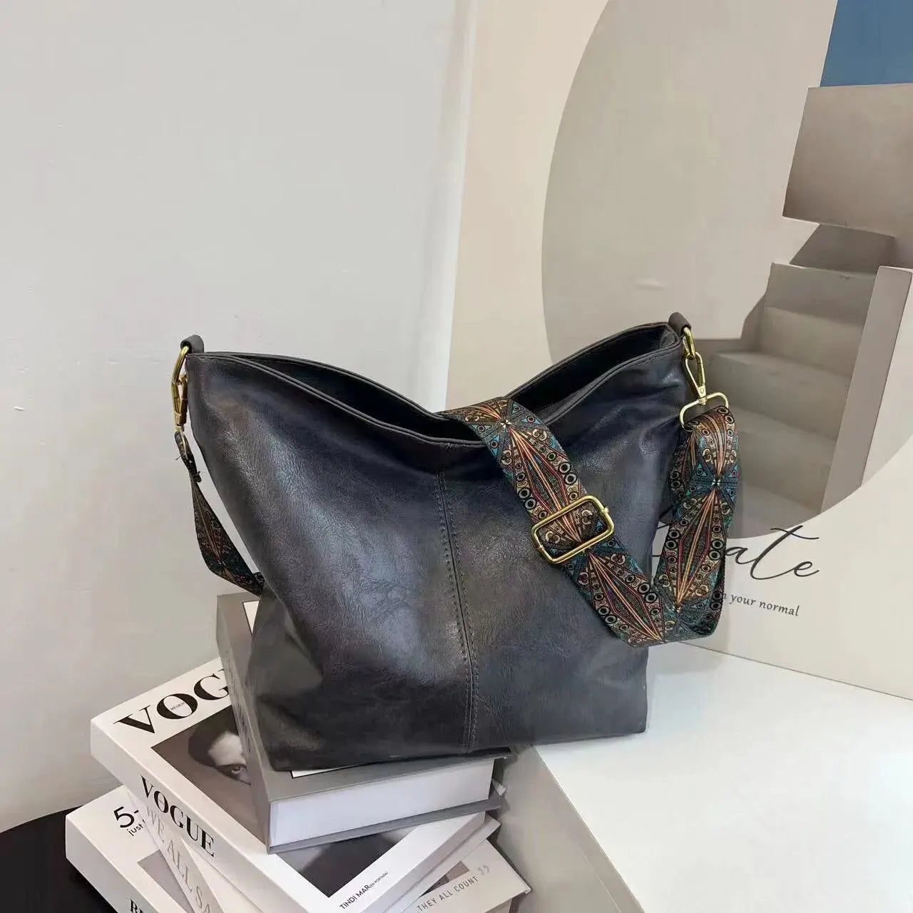 Bolsa de Couro Feminina Vintage