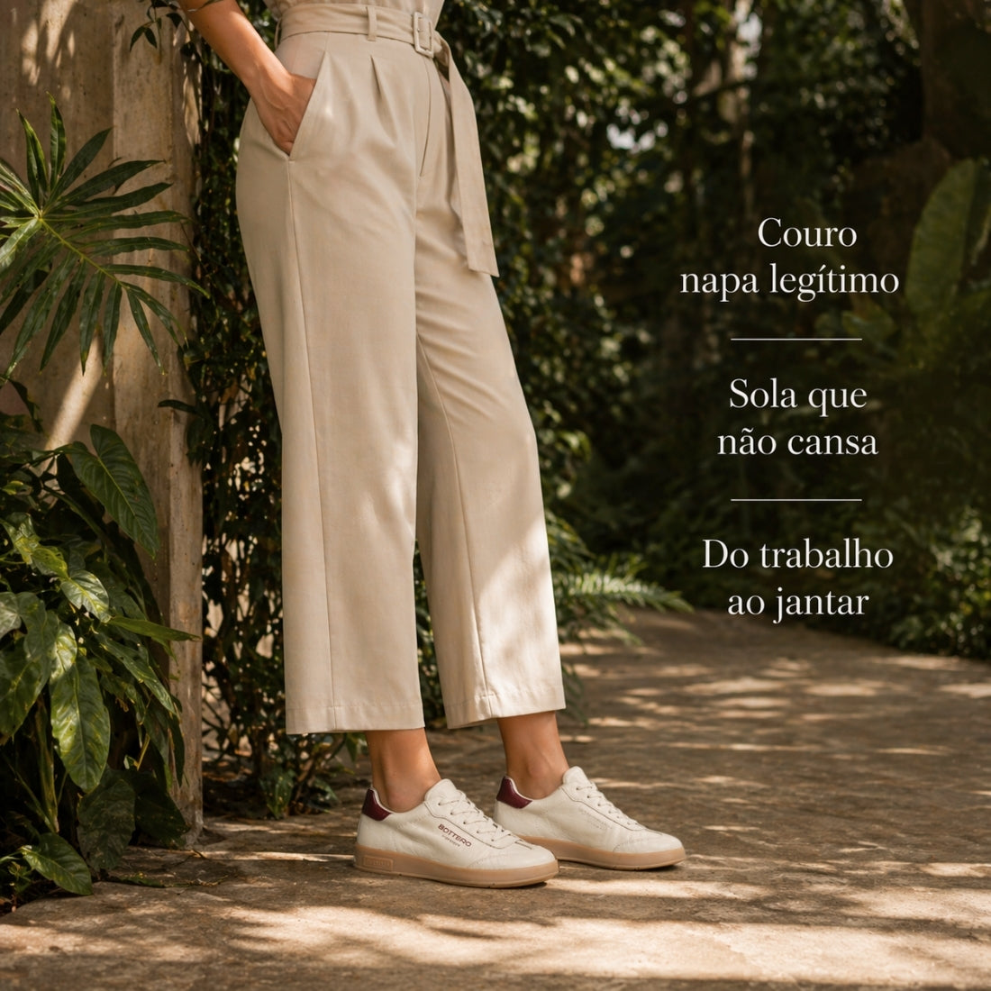 Tênis Bottero Sneaker Couro Napa Legítimo- de pés cansados a passos leves.