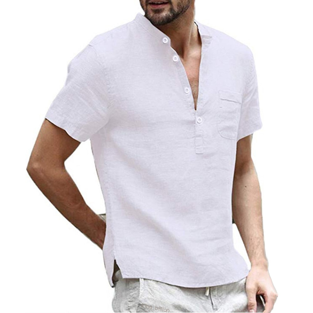 Camisa Masculina de Linho Elegance