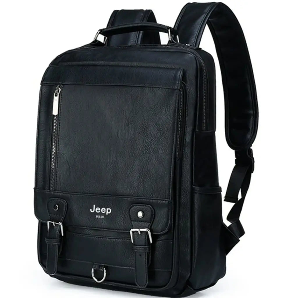 Mochila de couro masculina jeep