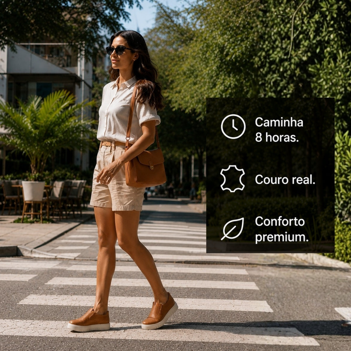 Tênis Bottero Slip Caramelo - Calce Fácil, Conforto Premium | Napoli 372611