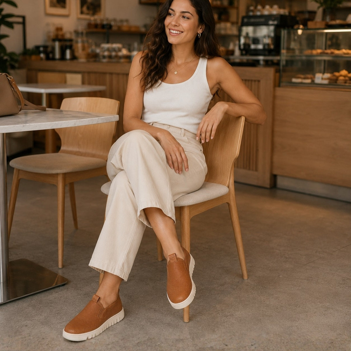 Tênis Bottero Slip Caramelo - Calce Fácil, Conforto Premium | Napoli 372611