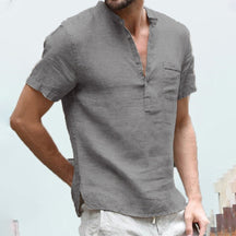 Camisa Masculina de Linho Elegance