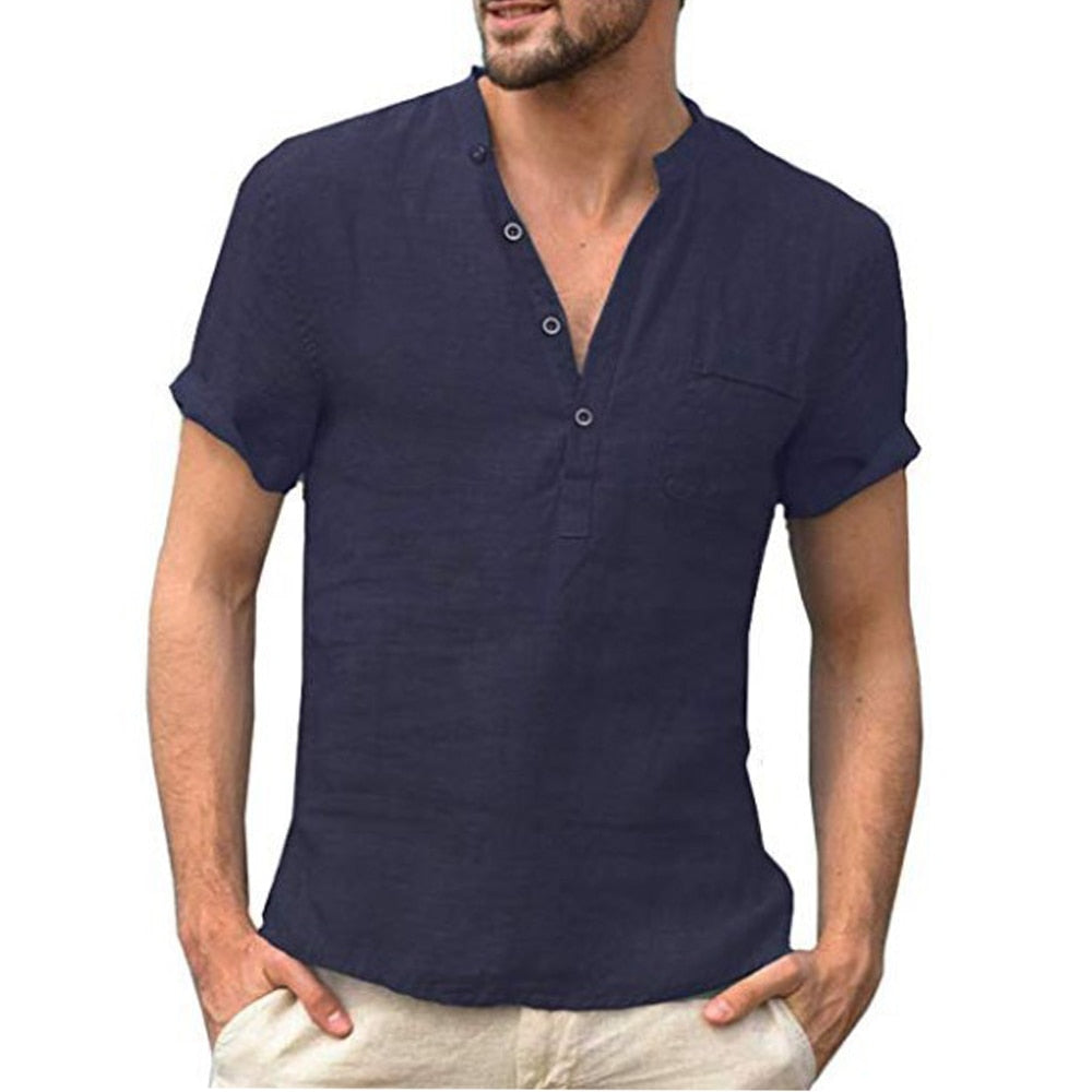 Camisa Masculina de Linho Elegance