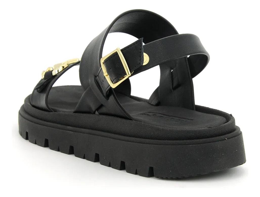 Sandália plataforma Feminina Moleca Flat Tratorada