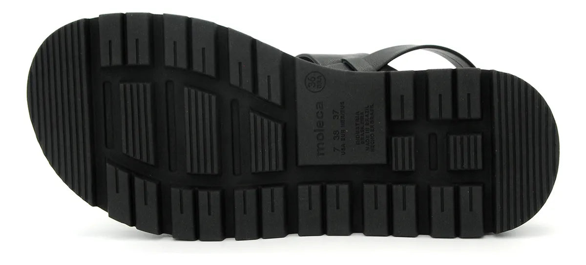 Sandália plataforma Feminina Moleca Flat Tratorada