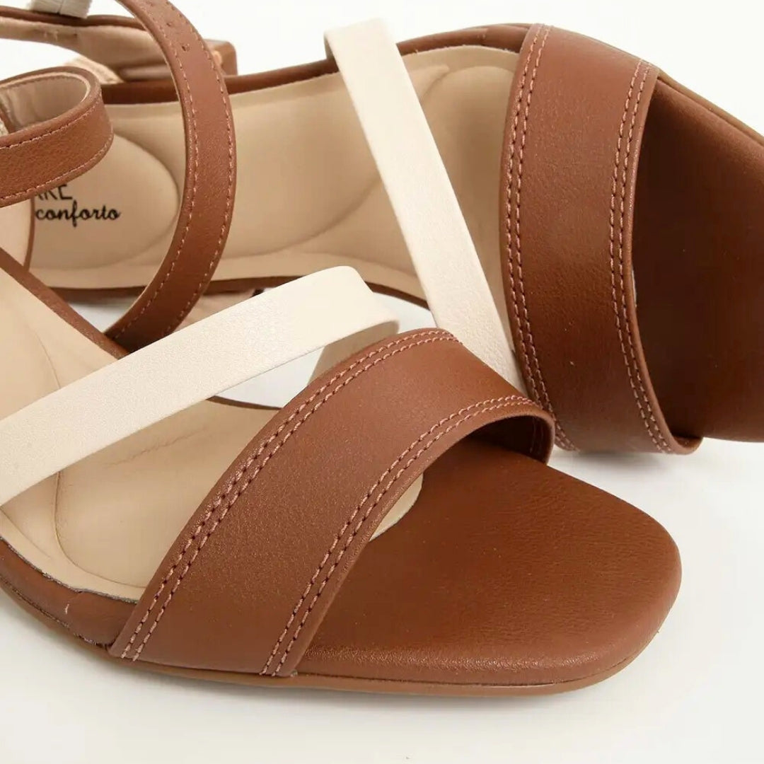Sandália Modare Feminina Ultraconforto Salto Bloco