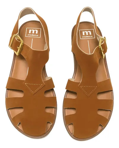 Sandália feminina Moleca – Papete Fisherman Confortável com Fivela