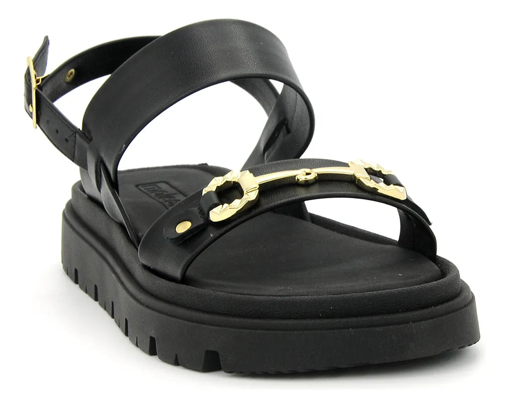 Sandália plataforma Feminina Moleca Flat Tratorada