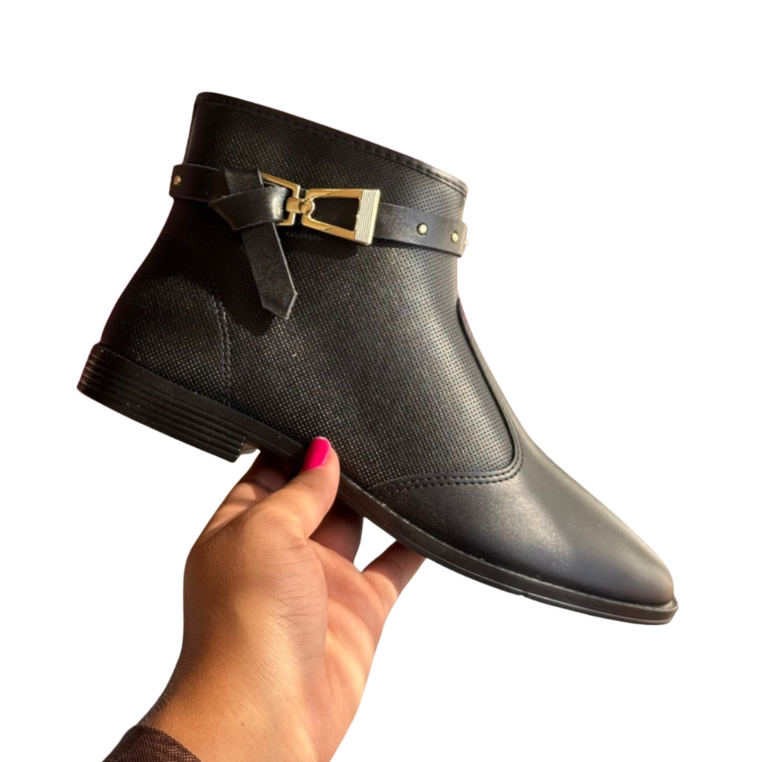 Bota Feminina Moleca Cano Curto Rasteira Fivela Coturno Country Confortável Salto Baixo