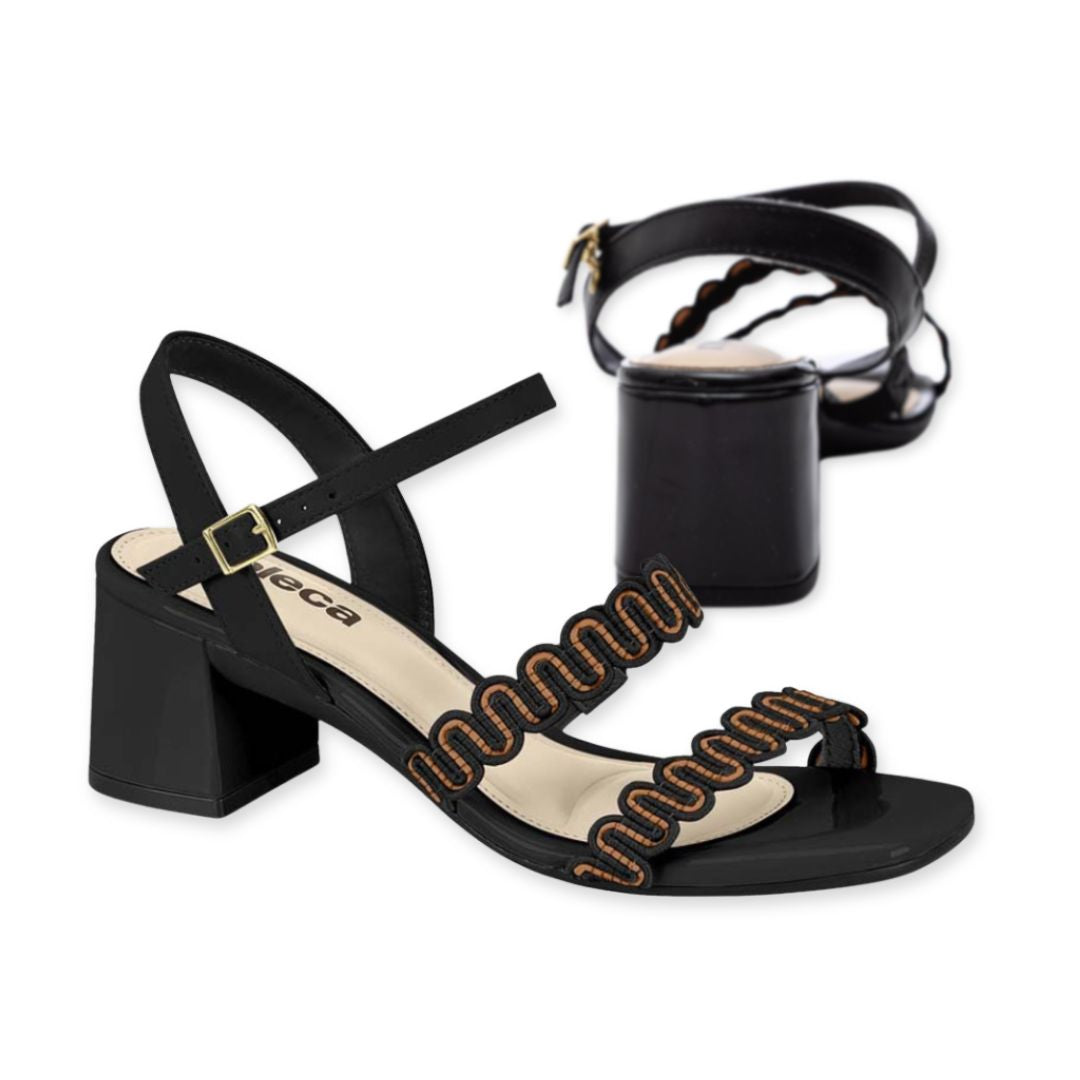 Sandália Moleca Feminina Salto Bloco 6 cm Ultra Comfort - Lançamento!