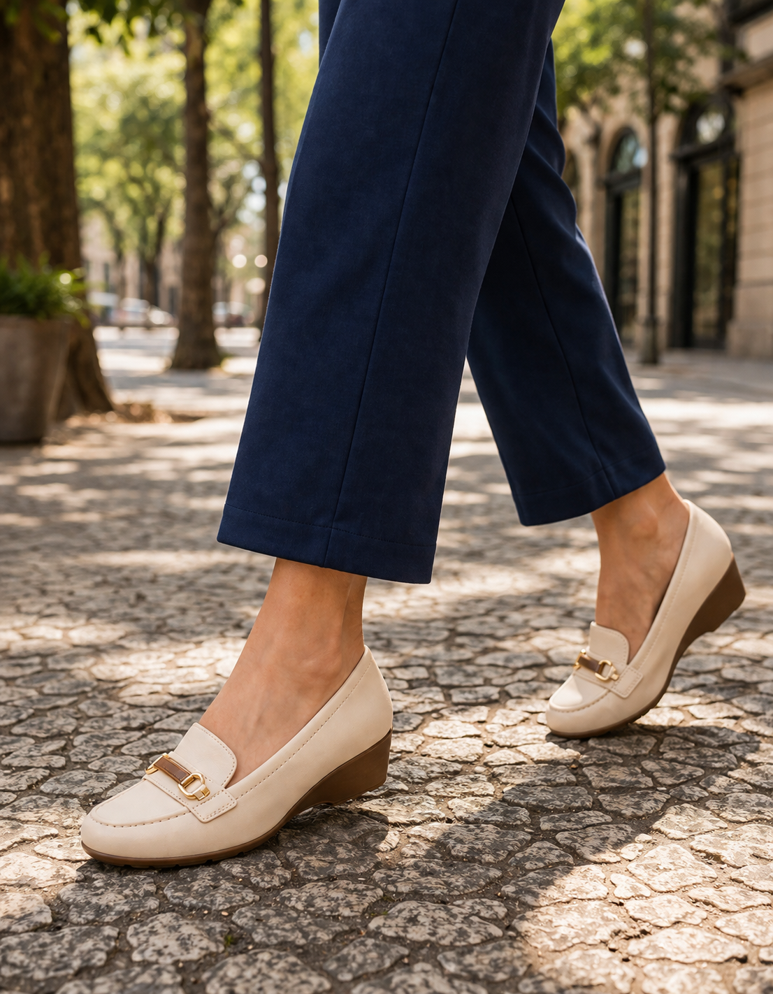 Sapato Anabela Feminino Modare Ultra Conforto com Salto Baixo Ideal para Trabalho e Uso Diário