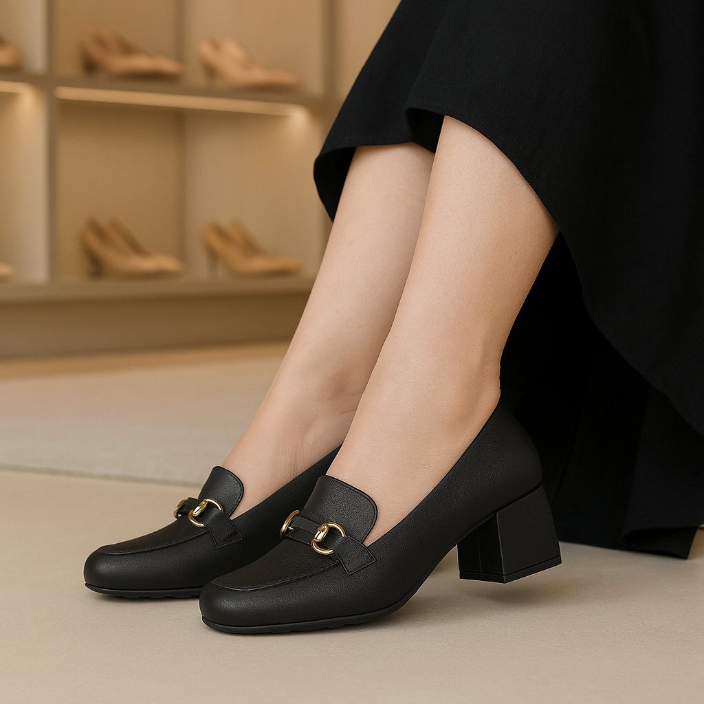 Sapato Feminino Scarpin Modare Salto Grosso Confortável