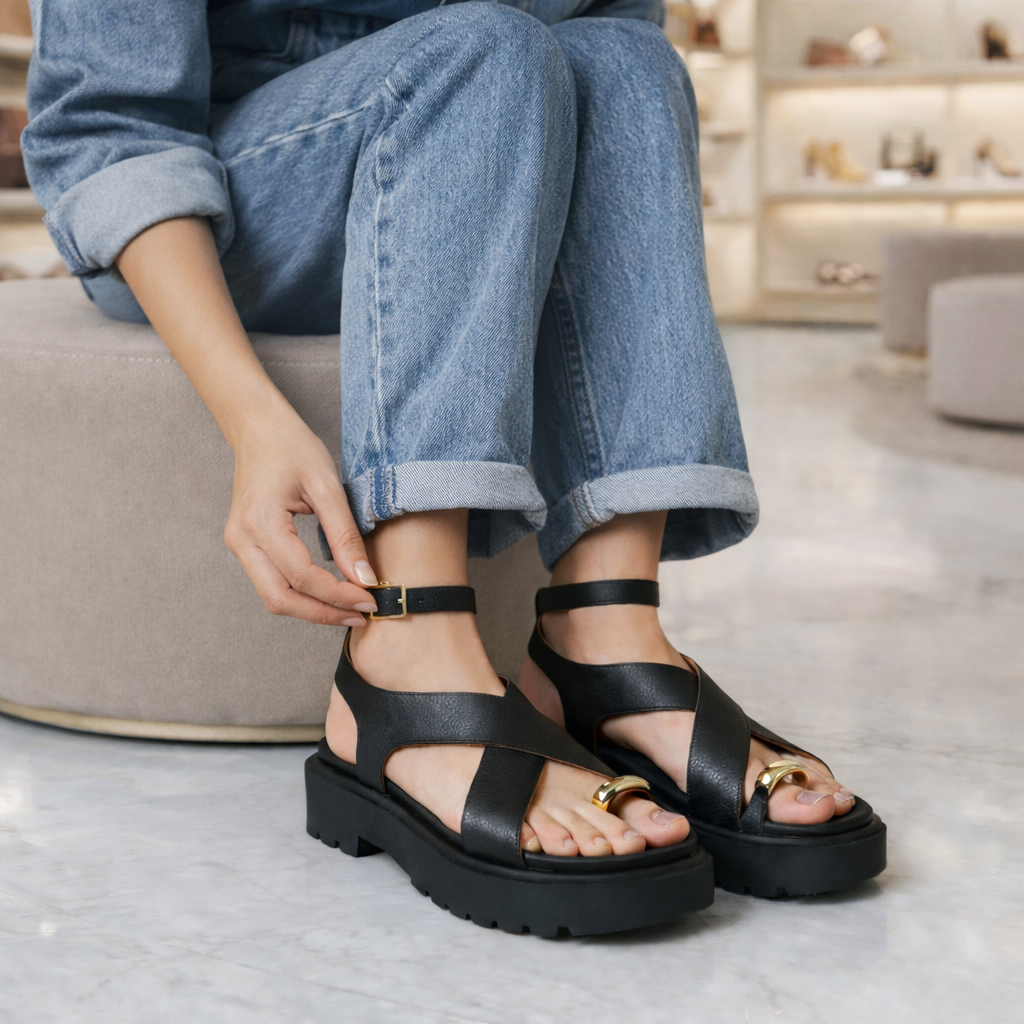 Sandália Feminina Flatform Comfort Vizzano