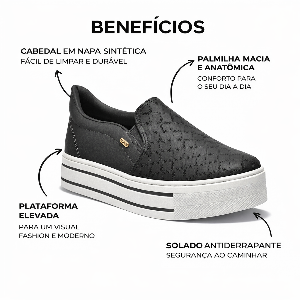 Tênis Via Marte Feminino Slip-On Prisma