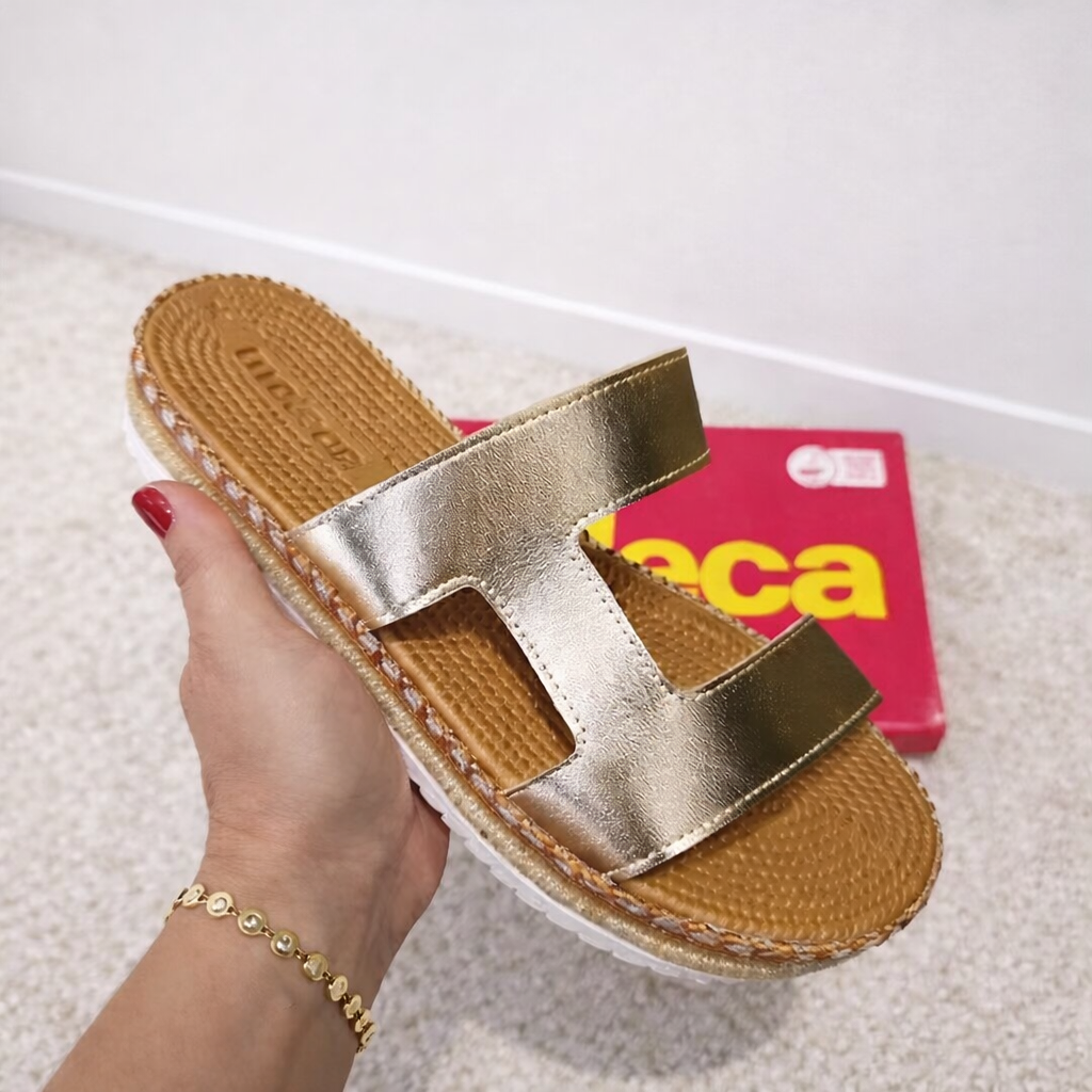 Sandália feminina Casual Flatform Moleca