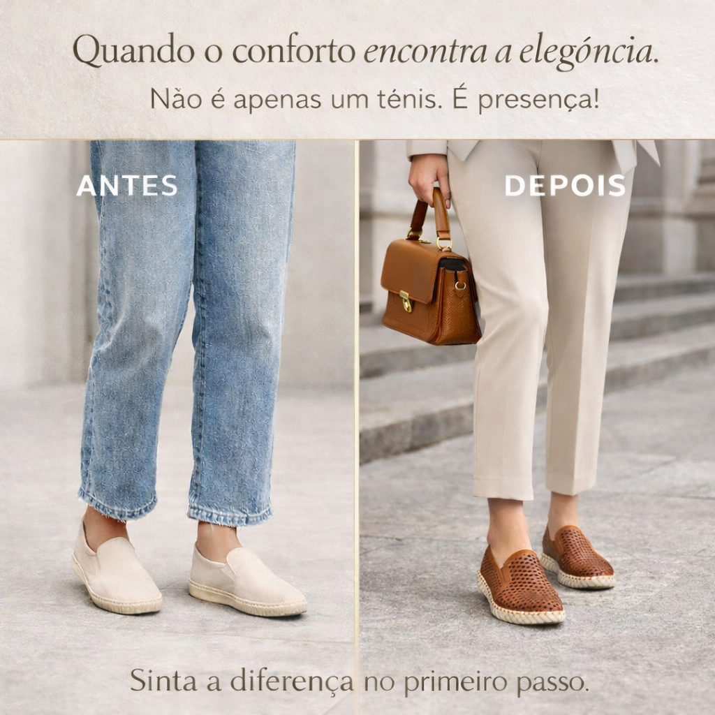 Tênis em Couro Feminino Bottero Twist – de pés cansados a passos leves.