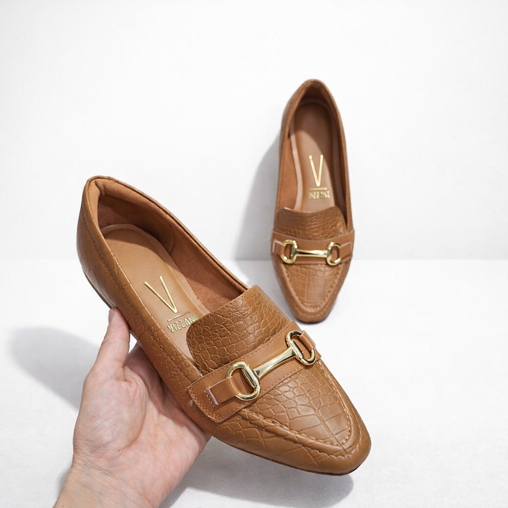 Sapato mocassim feminino Vizzano Ortopédico Bico Fino