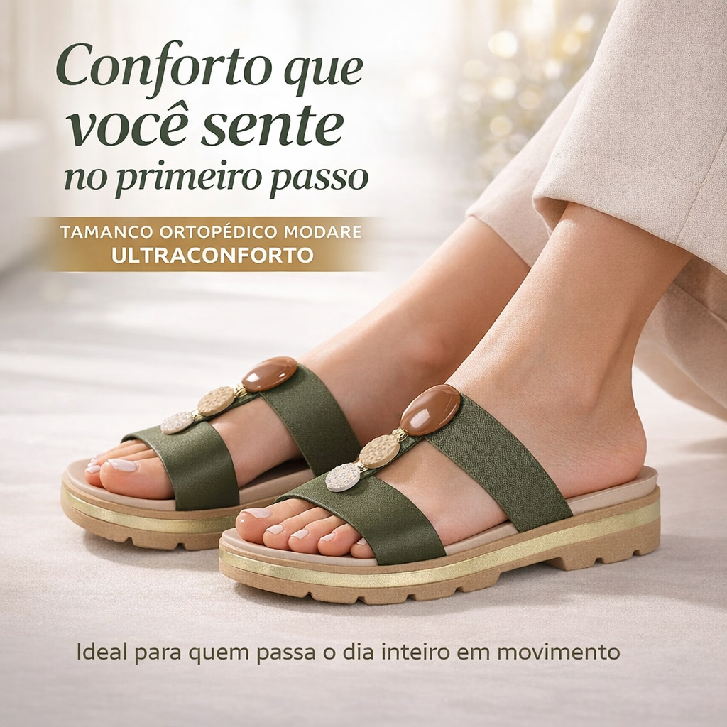 Tamanco Ortopédico Feminino Modare - Estilo, Estabilidade e Conforto para o Dia Todo