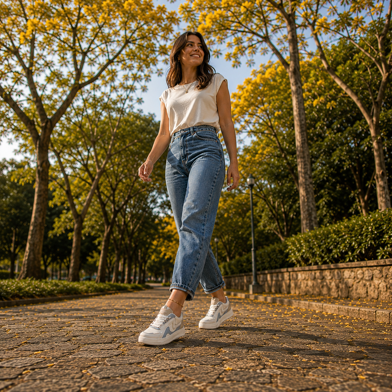 Tênis Plataforma Feminino Ramarim Refletivo Crystal