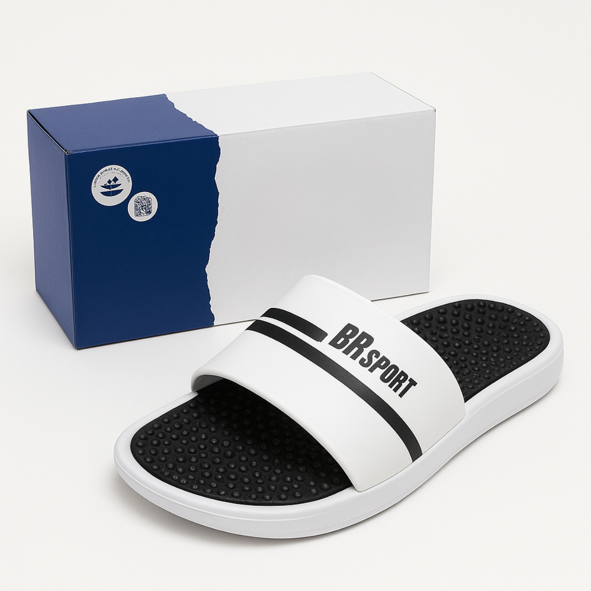 Chinelo Ortopédico Massageadora Slide BR Sport  Confortável Palmilha