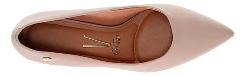 Sapato Scarpin Feminino Vizzano Salto Baixo Quadrado Bloco Grosso Bico Fino