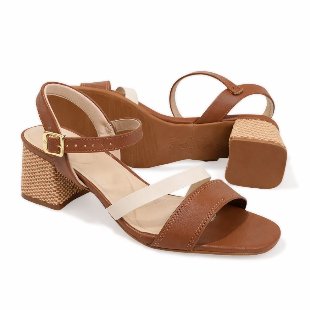 Sandália Modare Feminina Ultraconforto Salto Bloco