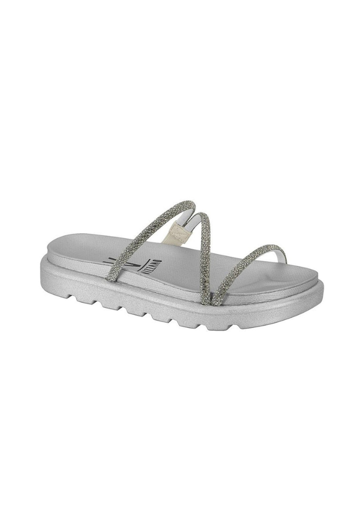 Sandália Feminino Papete Birken Strass  Vizzano Elegante
