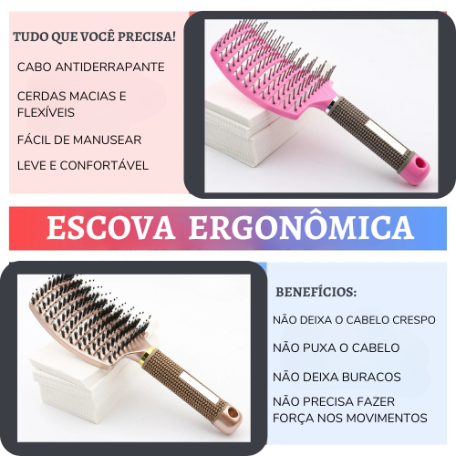 Escova de Cabelo Ergonômica