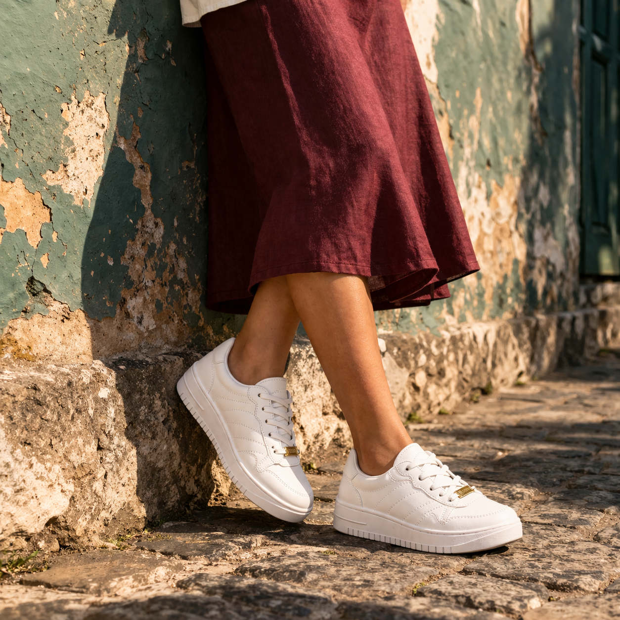 Tênis Feminino Vizzano Branco Plataforma Casual Dia a Dia - de pés cansados a passos leves.