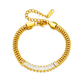 Pulseira com elos entrelaçados