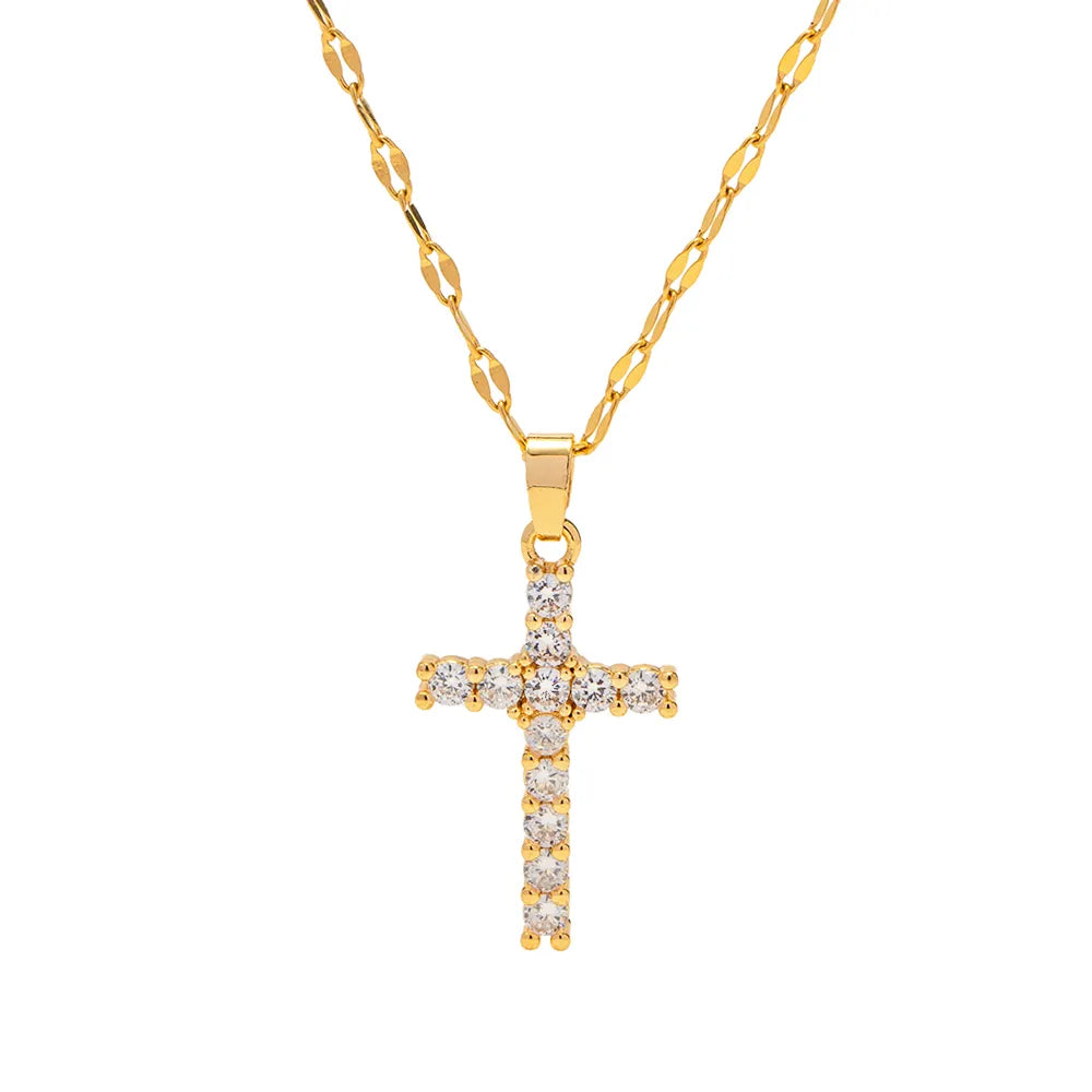 Colar Feminino com Crucifixo