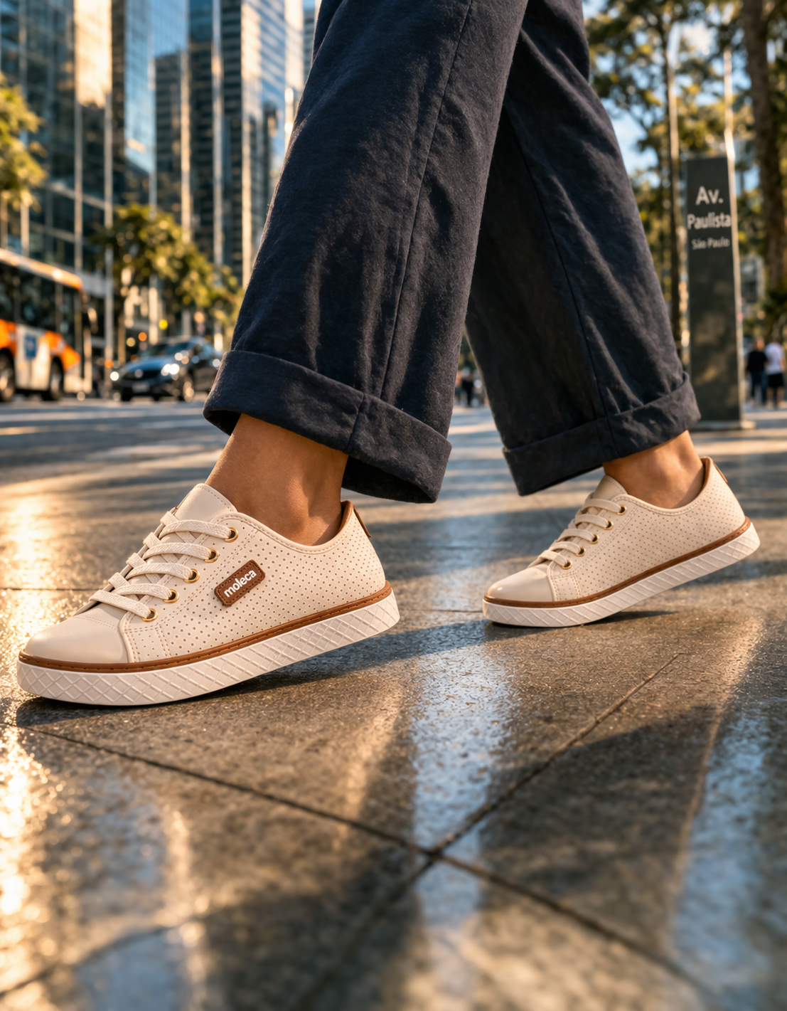 Tênis ortopédico feminino Ultra Conforto Flex - de pés cansados a passos leves.