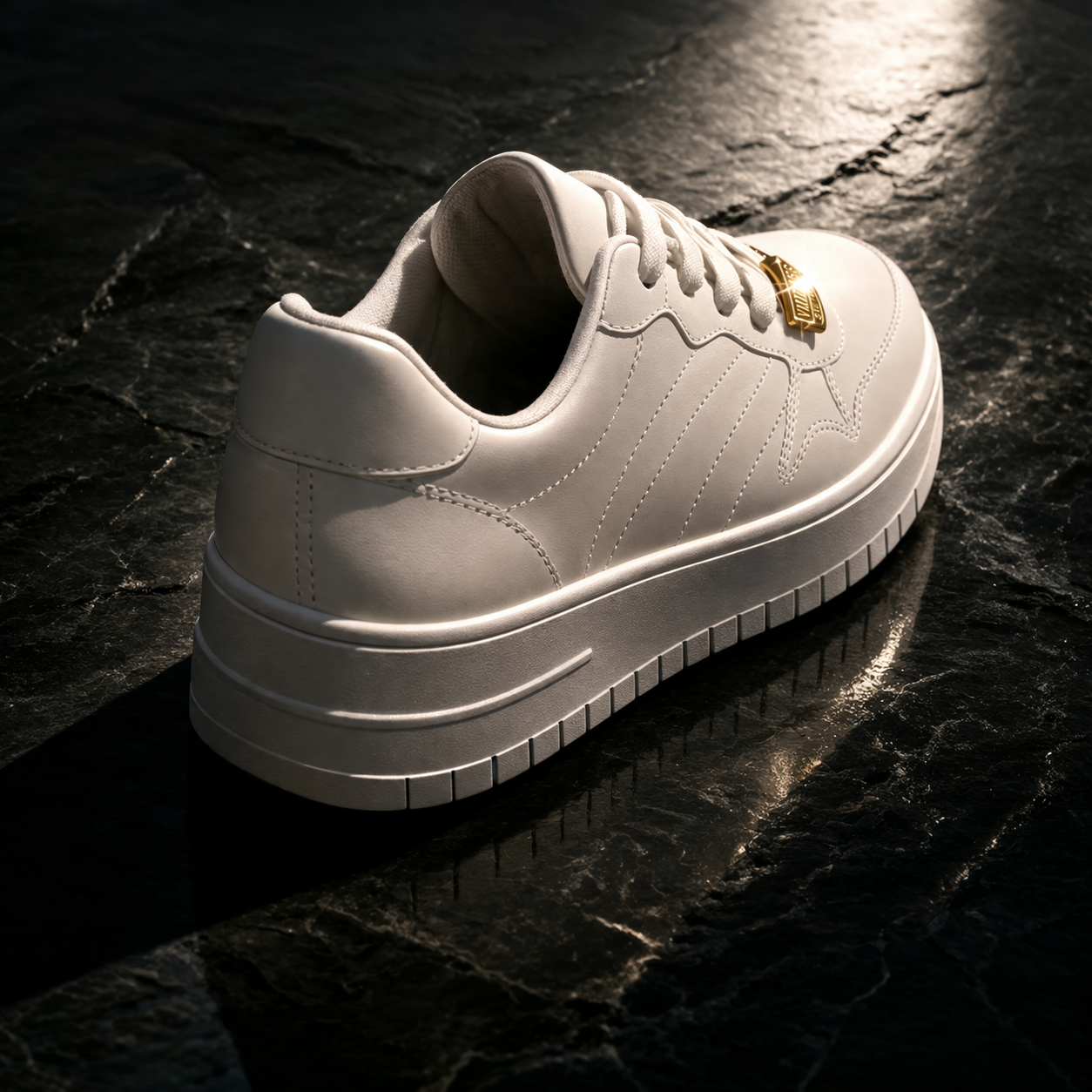 Tênis Feminino Vizzano Branco Plataforma Casual Dia a Dia - de pés cansados a passos leves.