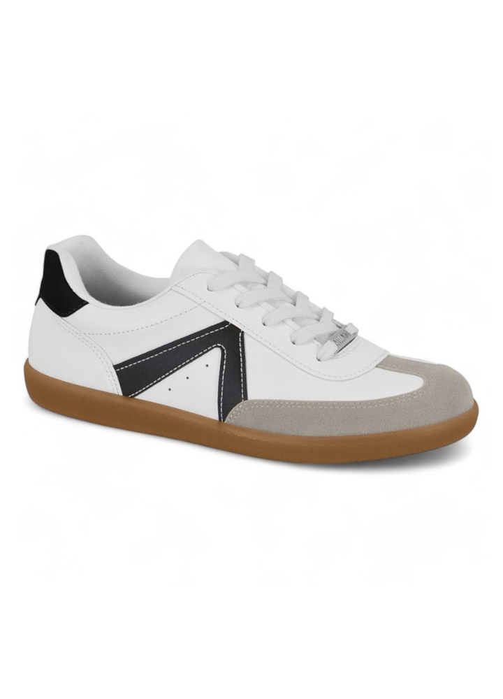Tenis Vizzano Branco Feminino Casual Recortes Macio