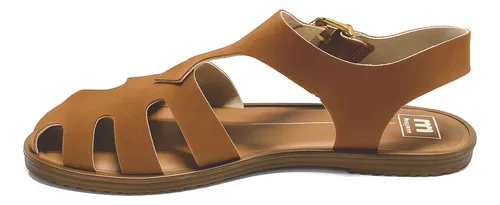 Sandália feminina Moleca – Papete Fisherman Confortável com Fivela