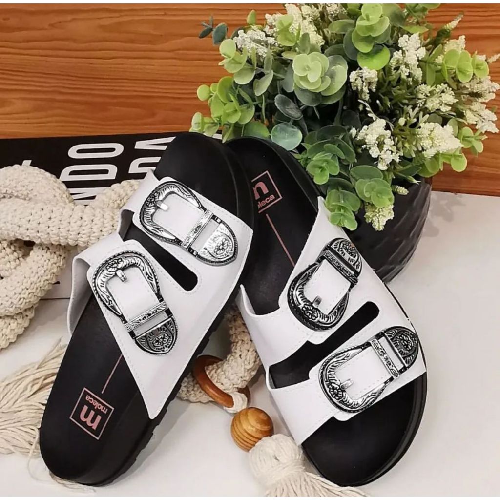 Sandalia Feminina Papete Fivela Slide Birken