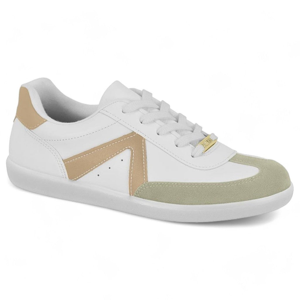 Tenis Vizzano Branco Feminino Casual Recortes Macio