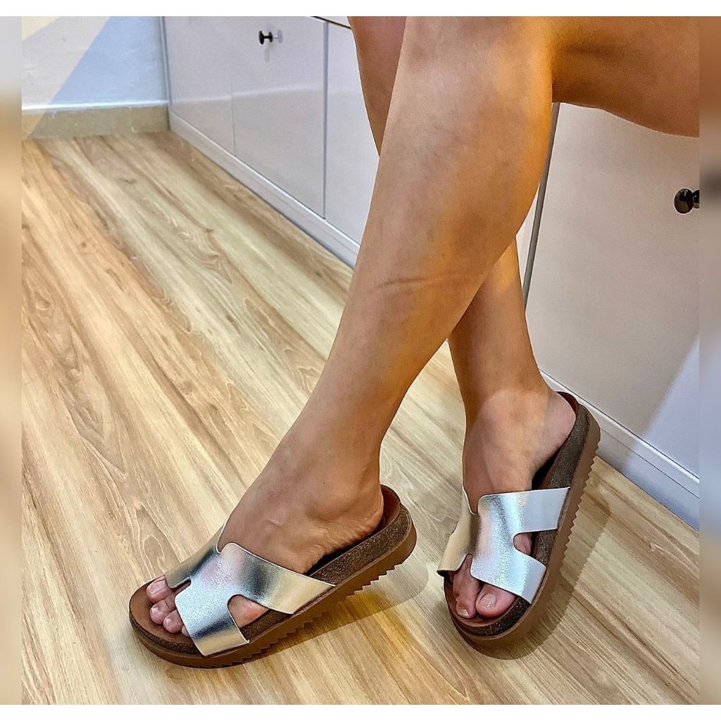 Sandália Papete Feminina Moleca