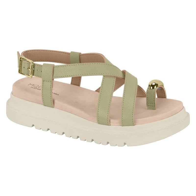 Sandália Modare Feminina Flatform Tiras Cruzadas Dedo