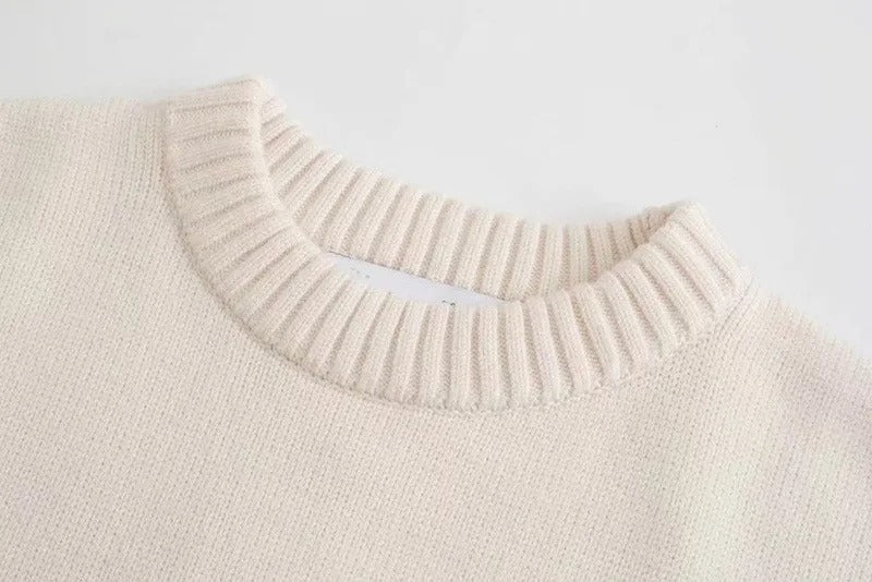 Suéter de tricô feminino