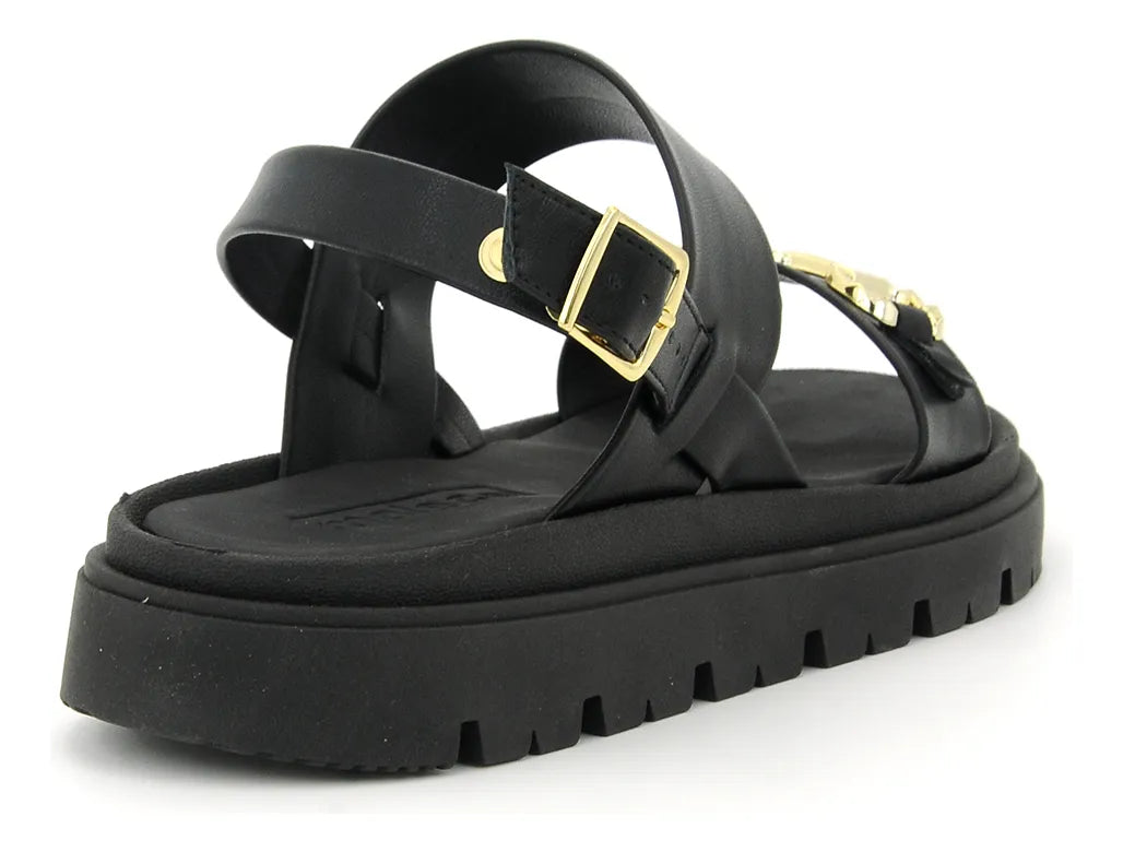 Sandália plataforma Feminina Moleca Flat Tratorada