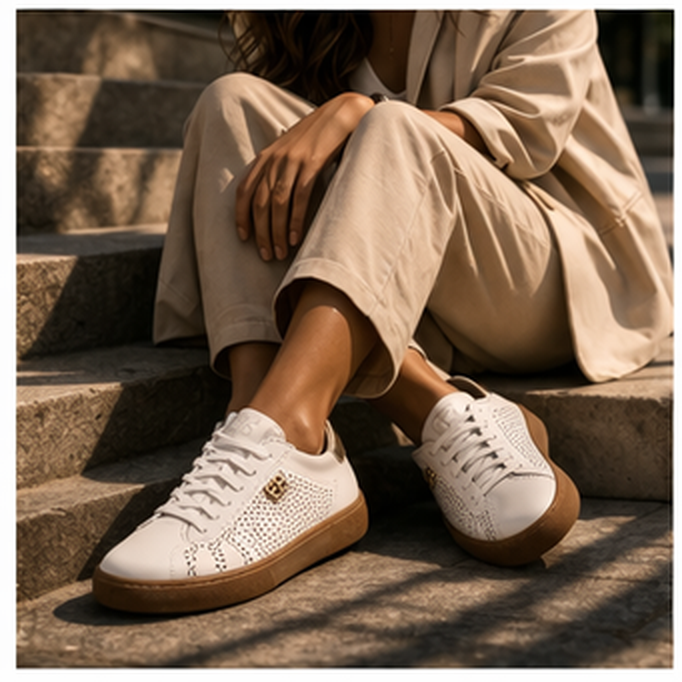 Tênis Feminino Bottero Couro Legítimo Branco Comfort 34-39