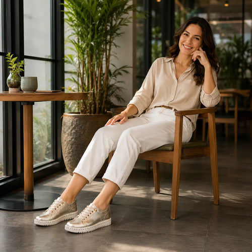 Tênis em couro feminino Bottero - Conforto que Acompanha Você o Dia Todo