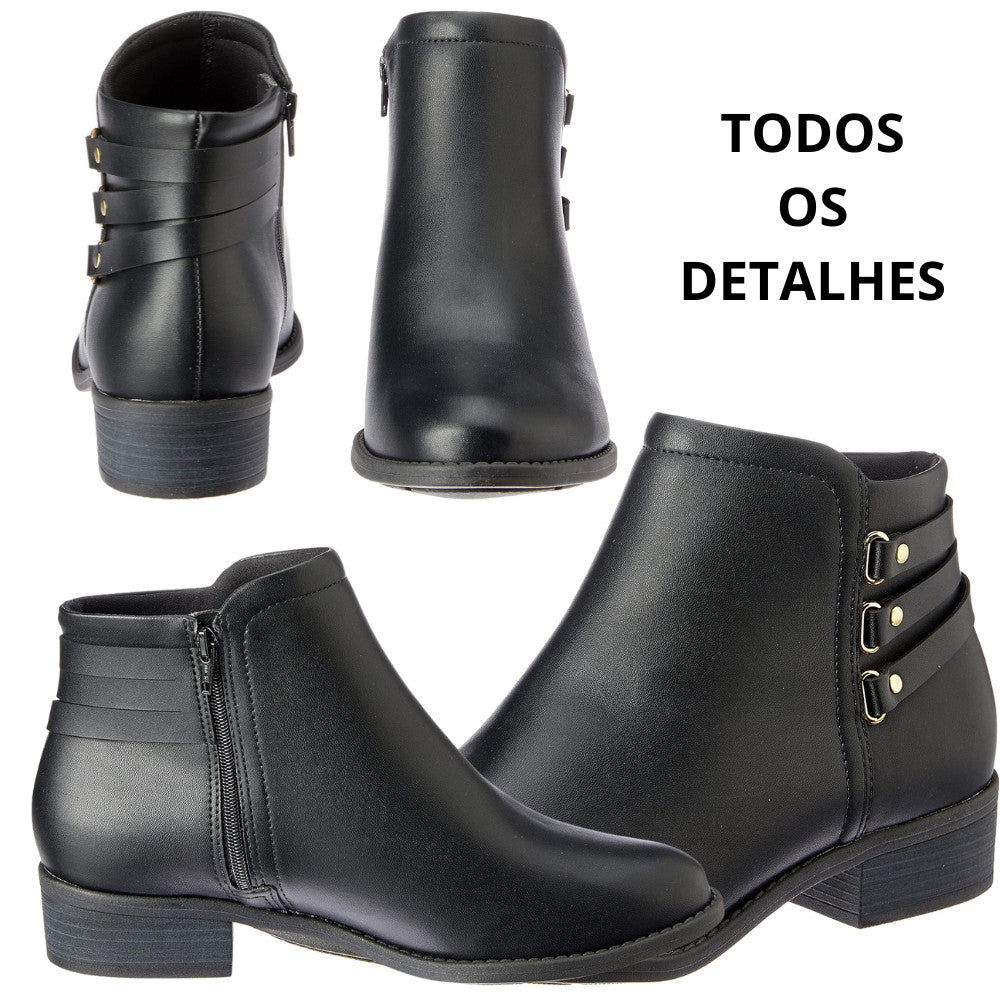 Bota Feminina Modare Casual Salto Baixo Leve Confortável