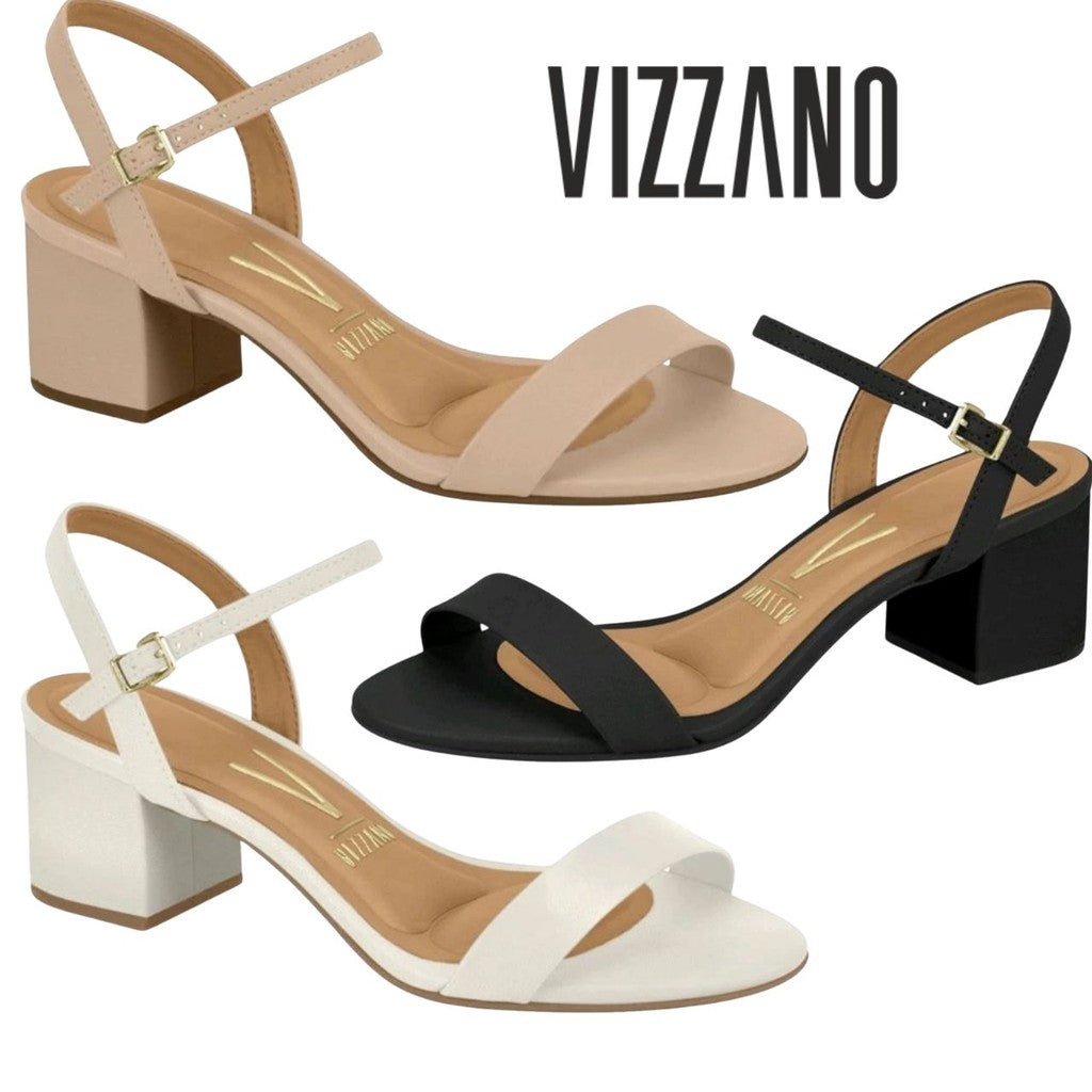 Sandália vizzano salto grosso