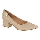 Sapato Scarpin Feminino Vizzano Salto Baixo Quadrado Bloco Grosso Bico Fino